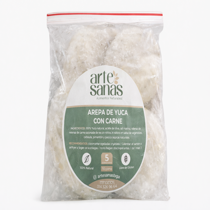 Arepa De Yuca Rellena Carne - Artesanas x5unid