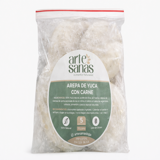 Arepa De Yuca Rellena Carne - Artesanas x5unid