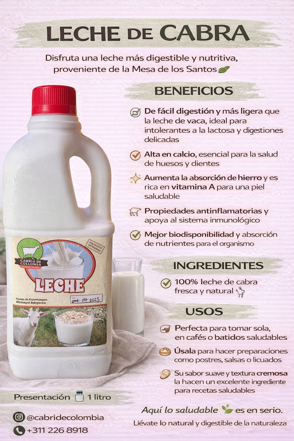 Leche De Cabra - Mesa De Los Santos x1000ml