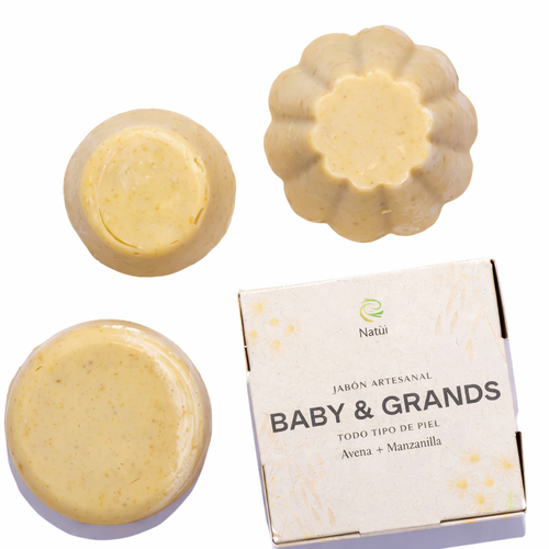 Jabón Artesanal Baby &amp; Grands – Avena + Manzanilla - OIRIS (NATIU)