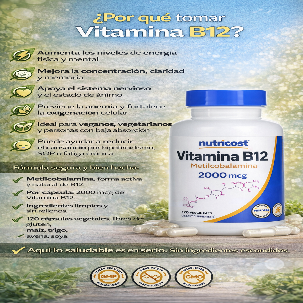 Vitamina B12 - Nutricost x120caps