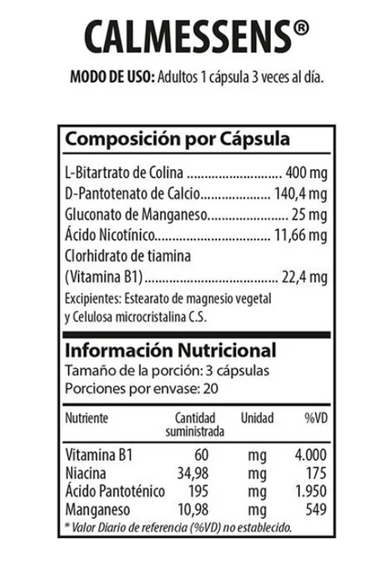 Calmessens- Nutrabiotics x60caps