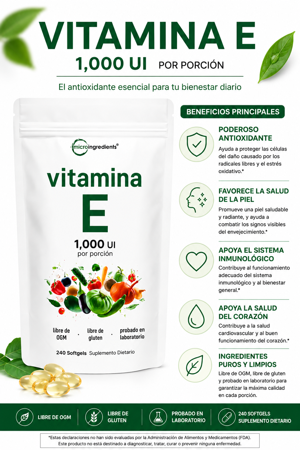 Vitamiba E 240 caps MicroIngredients