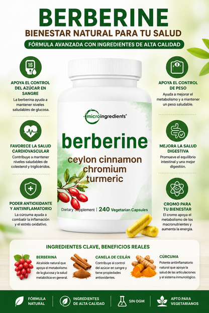 Berberina & Canela 240 caps MicroIngredients