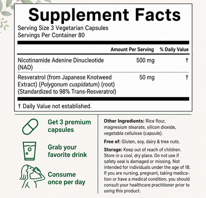 Nad+ Resveratrol 240 caps MicroIngredients