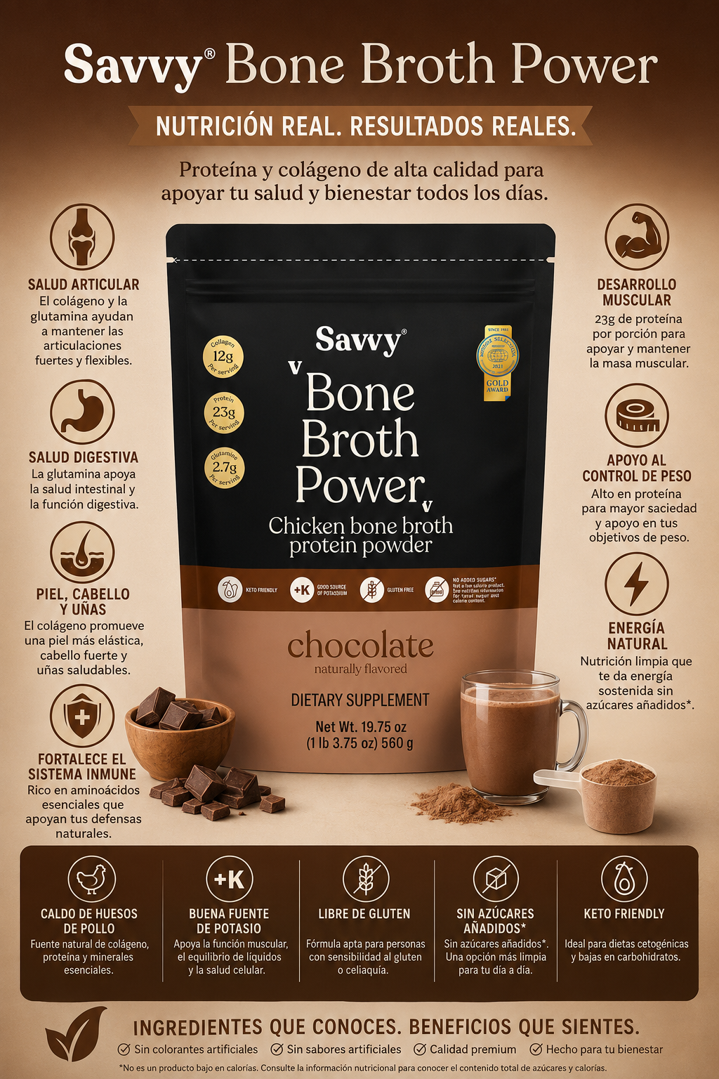 Bone Broth Power Chocolate - Savvy