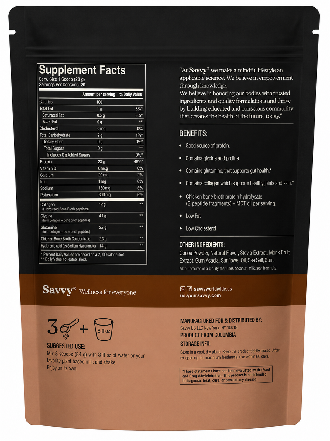 Bone Broth Power Chocolate - Savvy