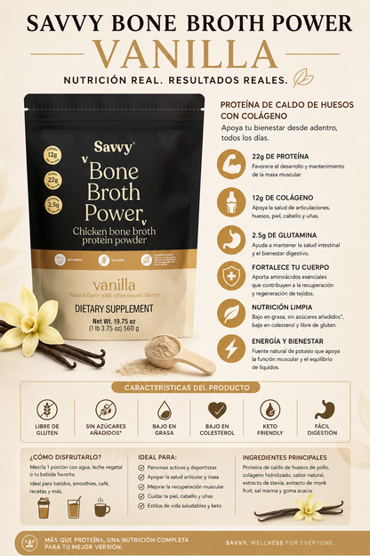 Bone Broth Power Caramel Vainilla - Savvy