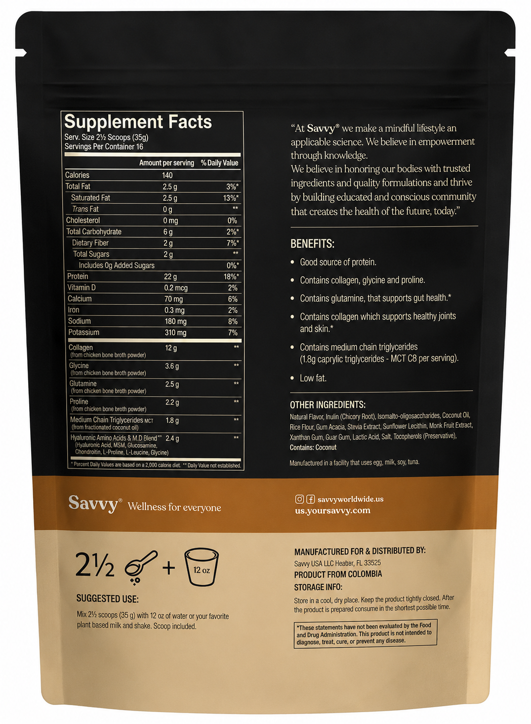 Bone Broth Power Caramel Vainilla - Savvy