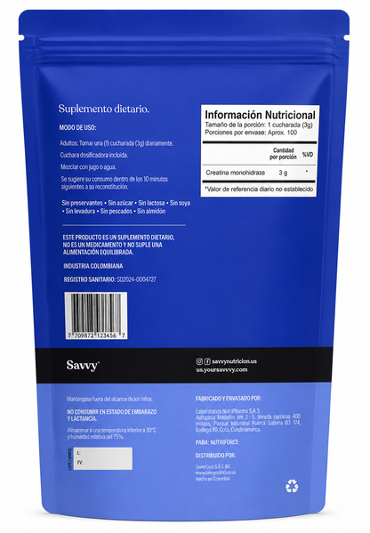 Creatina monohidratada - Savvy x300gr