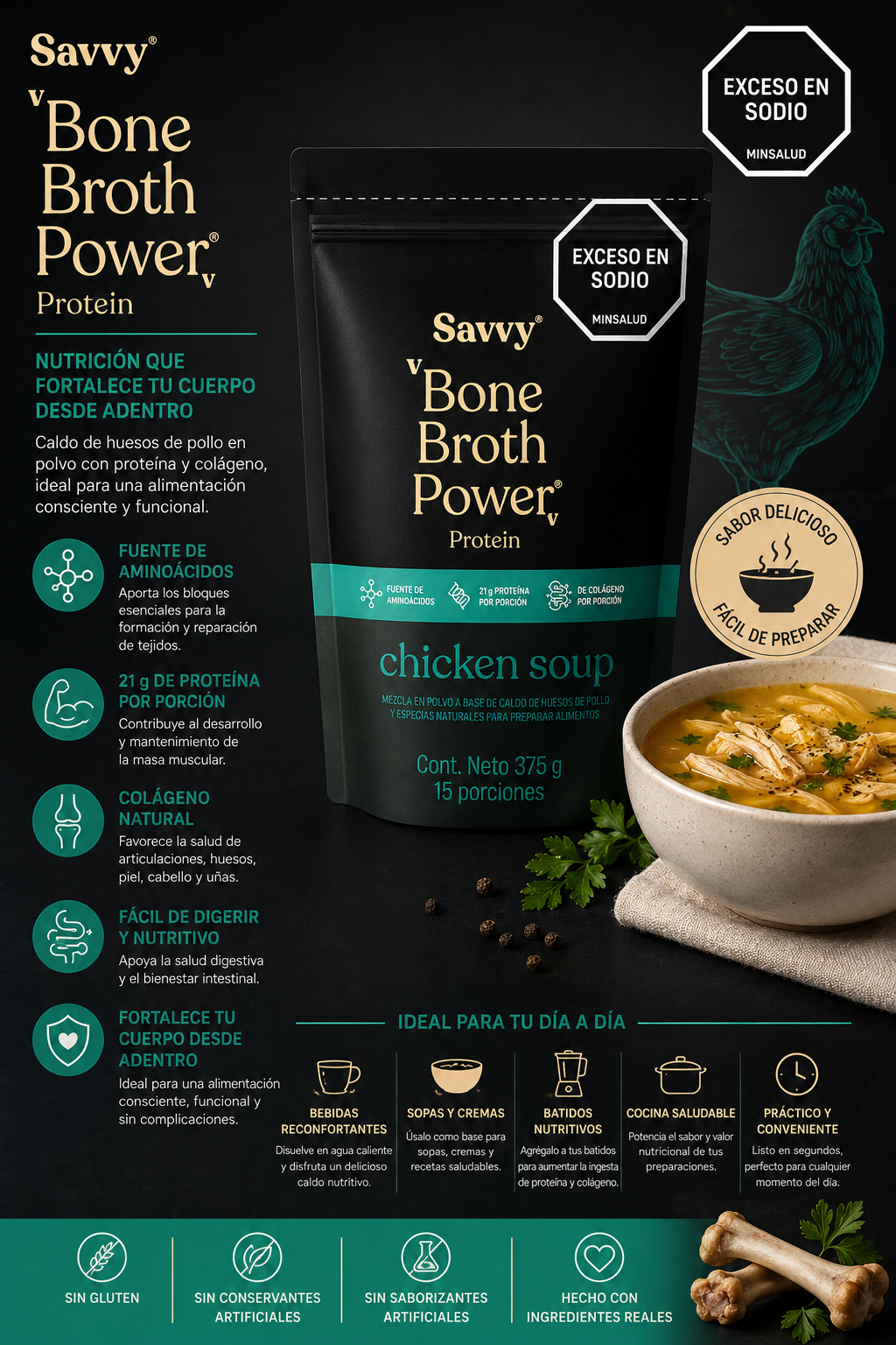 Proteína Bone Broth Power - Savvy