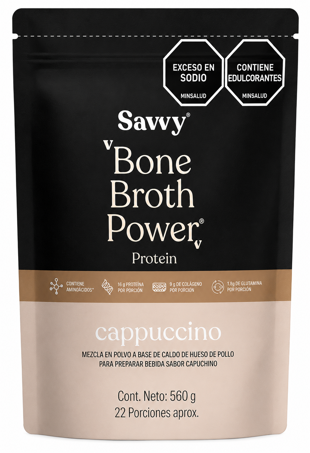 Proteína | Bone Broth Power® cappuccino 560g Savvy