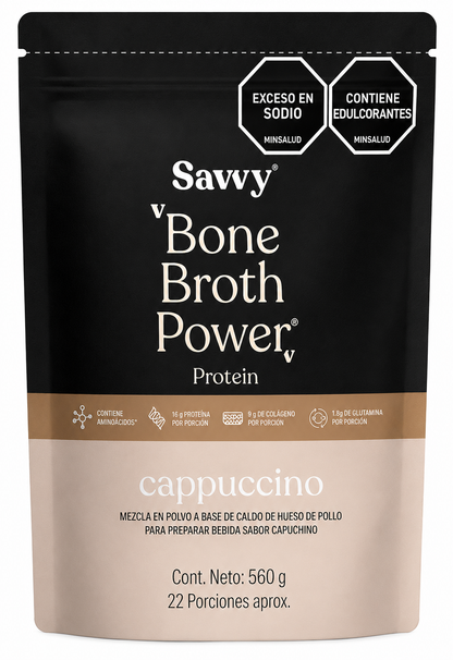 Proteína | Bone Broth Power® cappuccino 560g Savvy