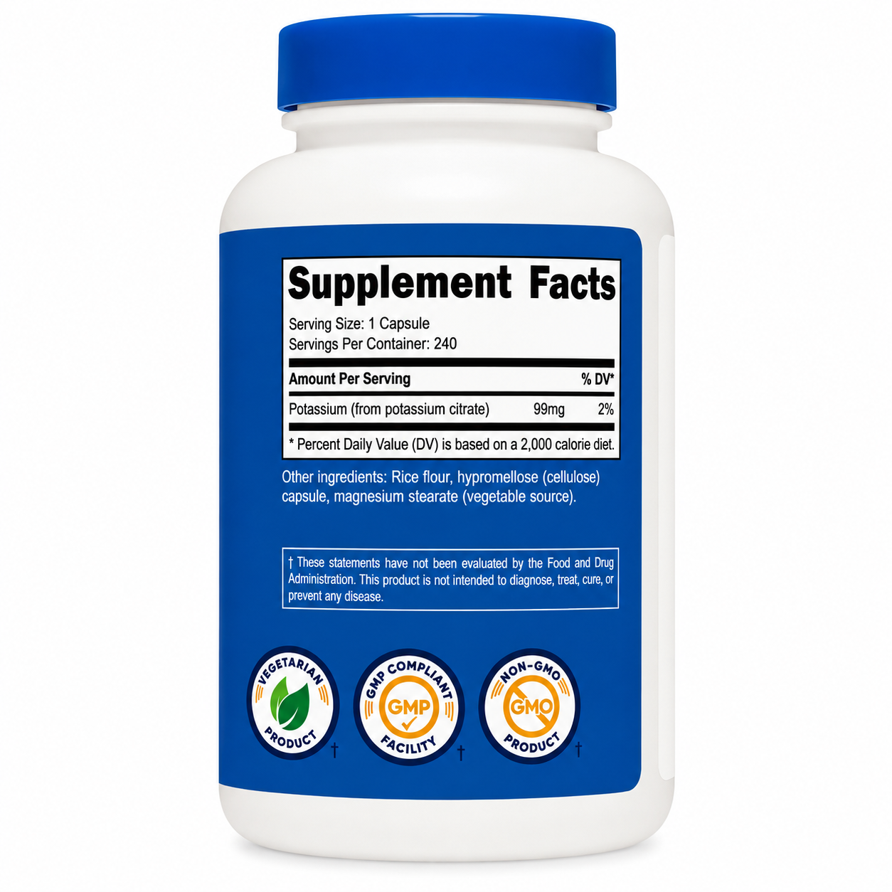 Potassium Citrate Nutricost - 240caps