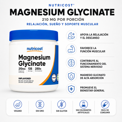 Magnesium Glycinate Nutricost - 250g