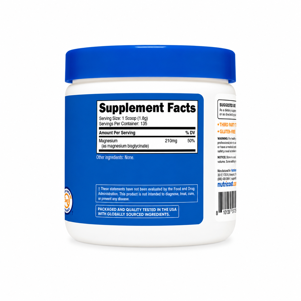 Magnesium Glycinate Nutricost - 250g