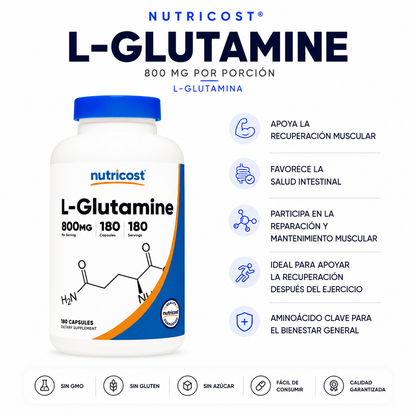 L-glutamine Nutricost - 180caps