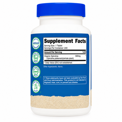 Organic Spirulina Nutricost - 240caps