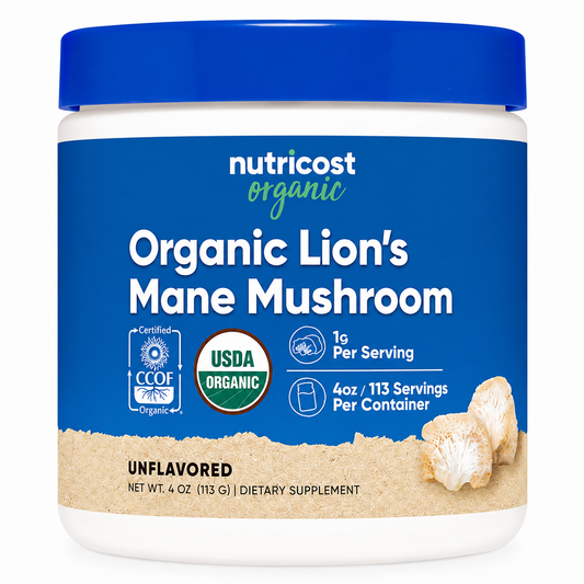 Organic Lion's Mane Mushroom Nutricost - 113g