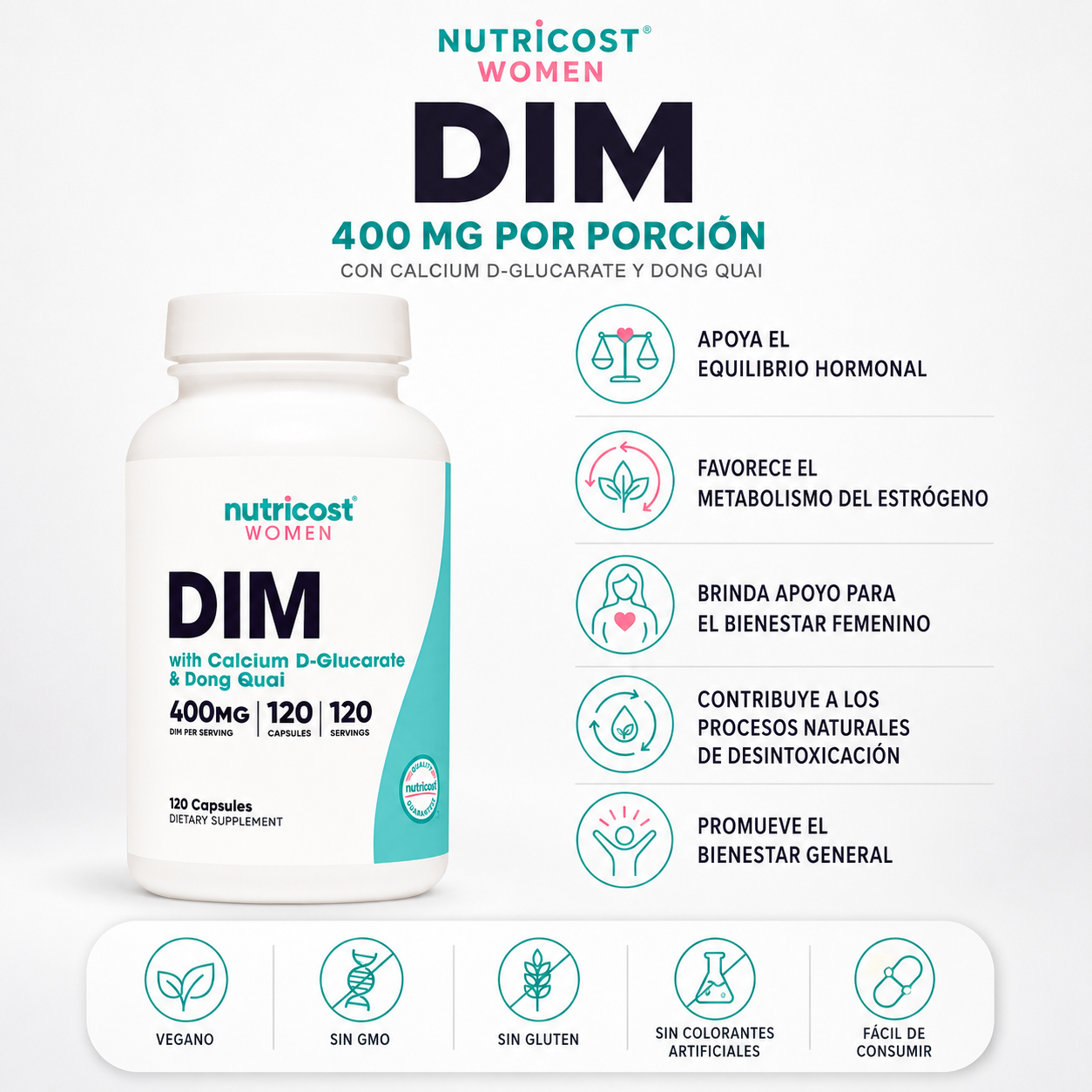 DIM para mujer Nutricost - 120caps