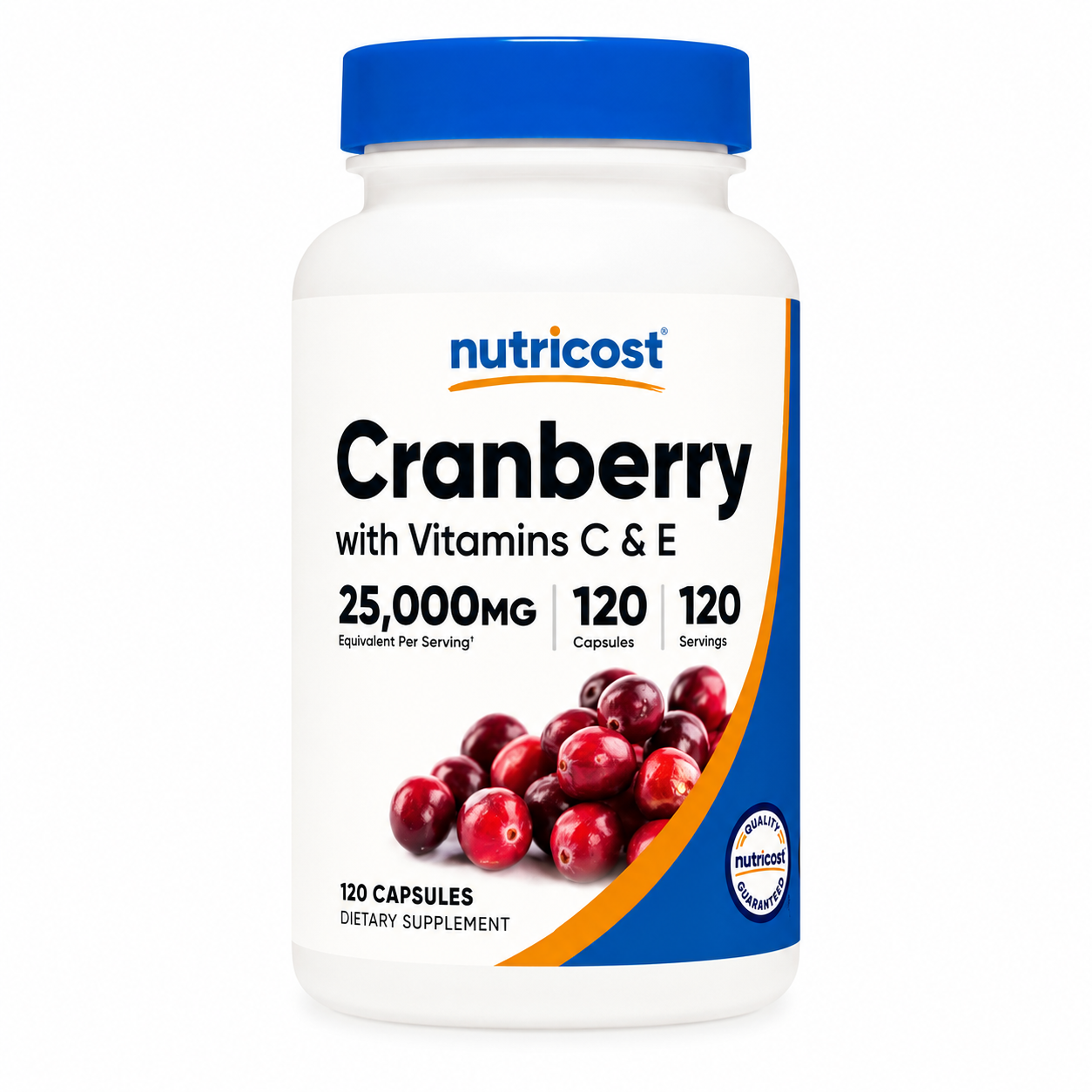 Cranberry con Vitamina C y E Nutricost - 120caps