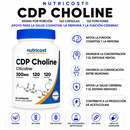 CDP Choline Nutricost - 120caps