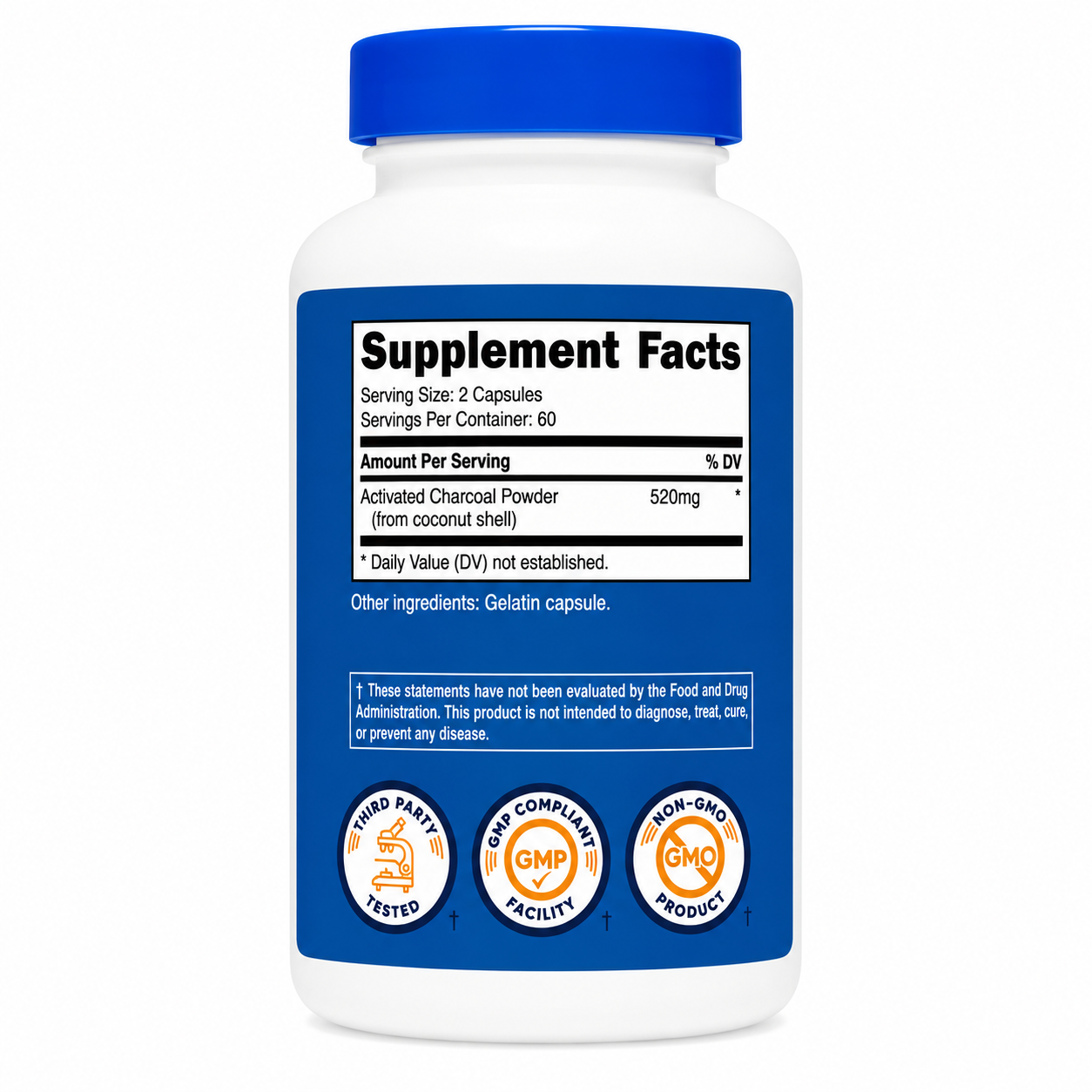 Activated Charcoal Nutricost - 120caps