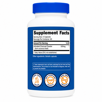 Activated Charcoal Nutricost - 120caps