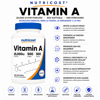 Vitamin A Nutricost - 500caps