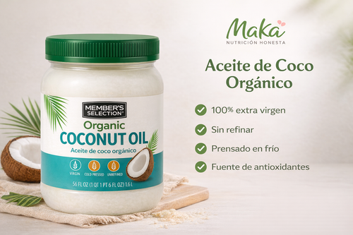 Aceite Coco Orgánico - Member´s Selection x1.65L