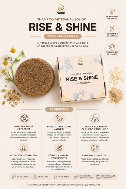 Shampoo Sólido Rise & Shine Ocre Manzanilla - OIRIS (NATIU)
