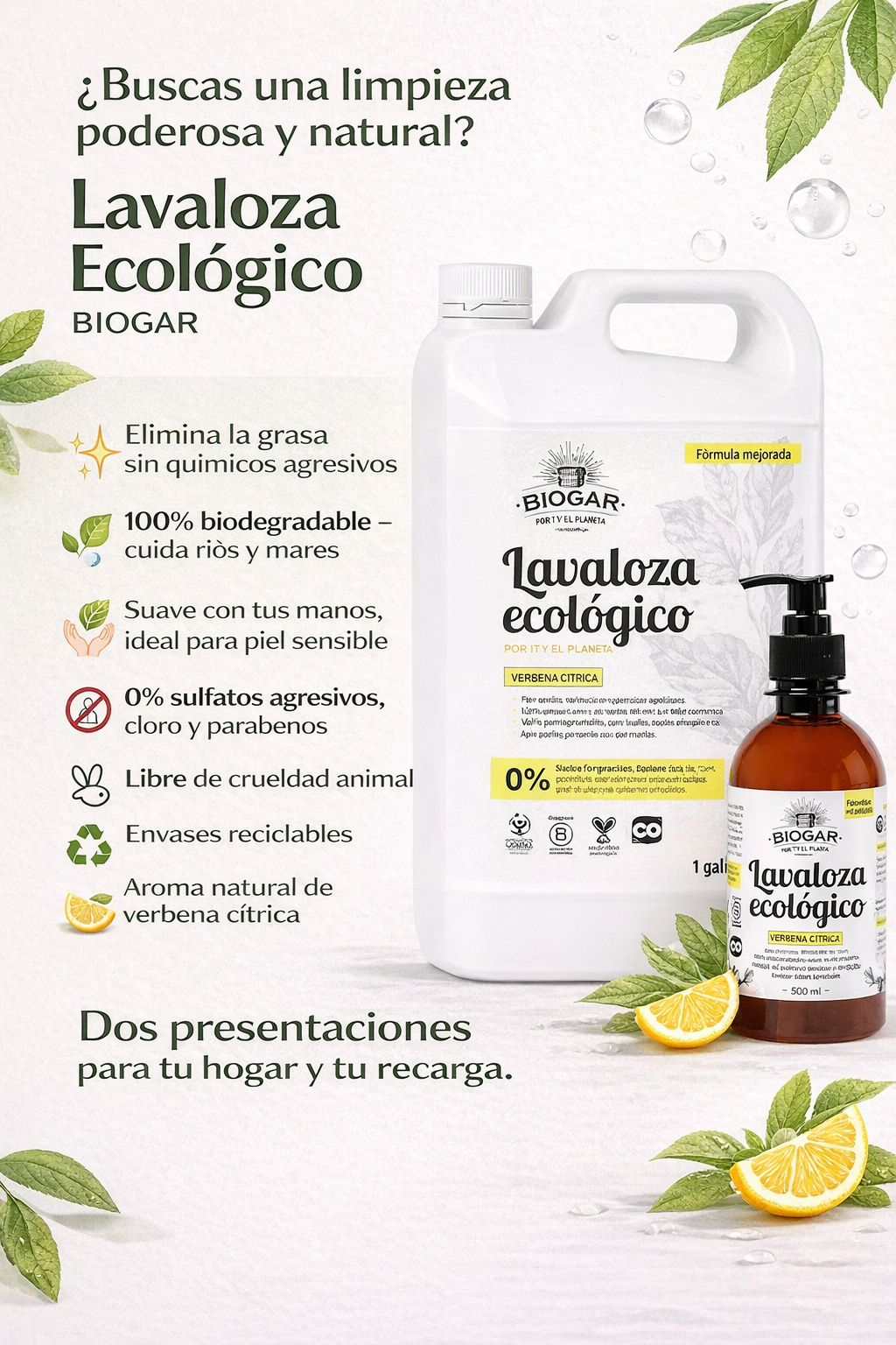Lavaloza Verbena Cítrica Ecológico - Biogar