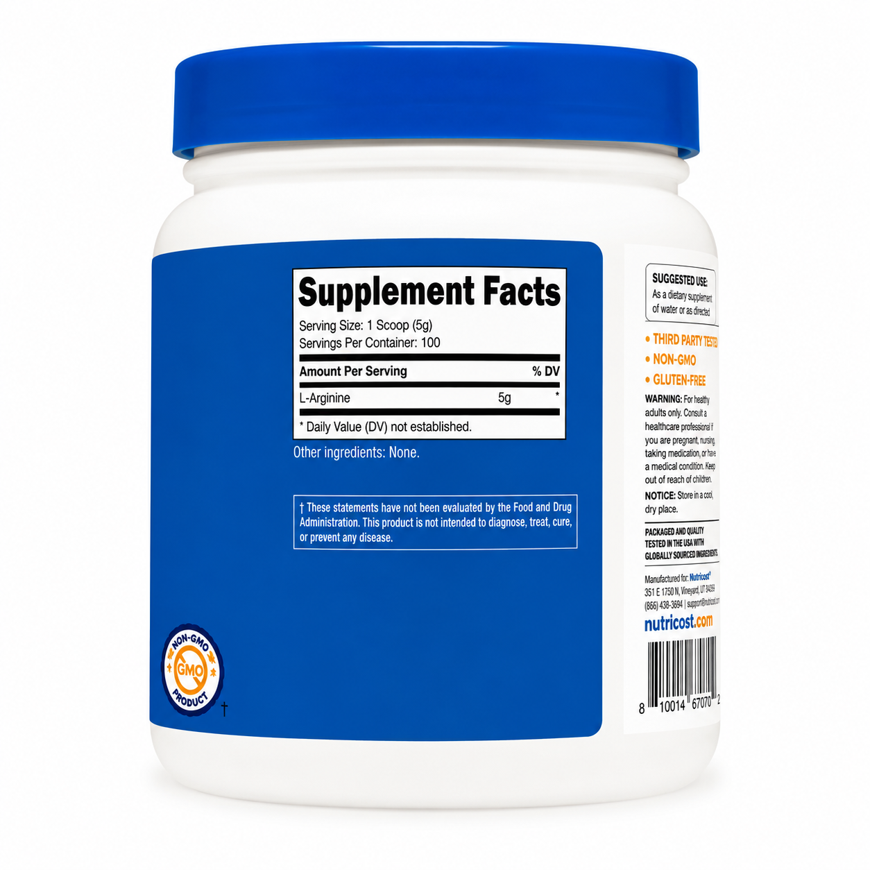 L-Arginine - Nutricost x500g