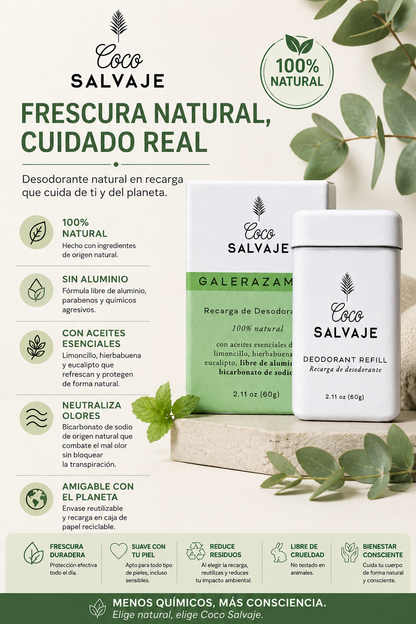 Desodorante Natural Galerazamba - Coco Salvaje