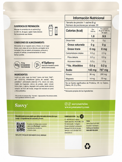 Sales minerales | Recharge - Savvy x120g