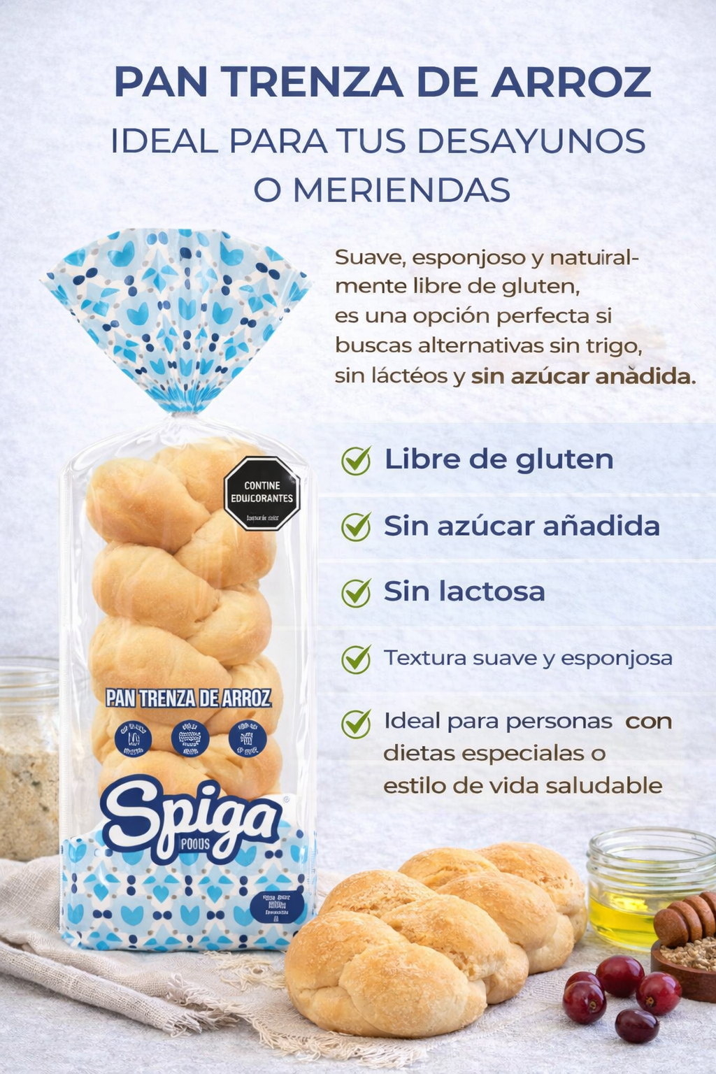 Pan Trenza x2 - Spiga x360g