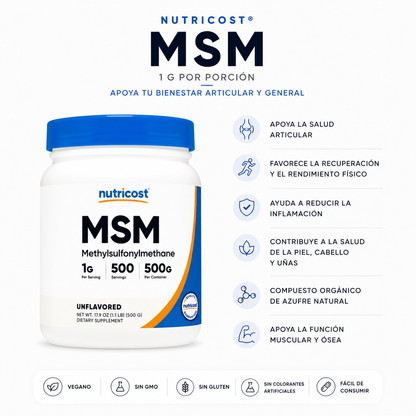 MSM en Polvo Nutricost - 500g