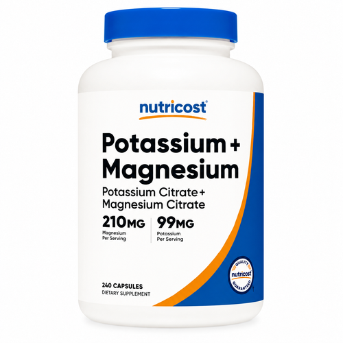 Potassium + Magnesium Citrate Nutricost - 240caps