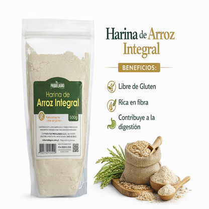 Harina De Arroz Integral - Prodelagro x500g