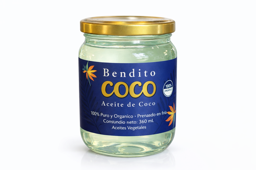 Aceite Orgánico de Coco Certificado - Bendito Coco