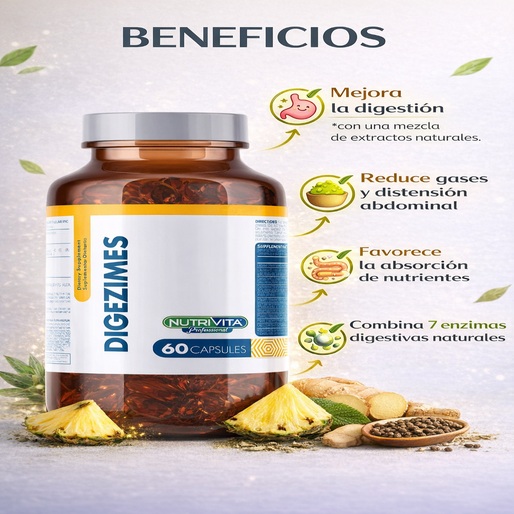 Digezimes Enzimas Digestivas - Nutrivita x60caps