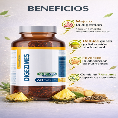 Digezimes Enzimas Digestivas - Nutrivita x60caps