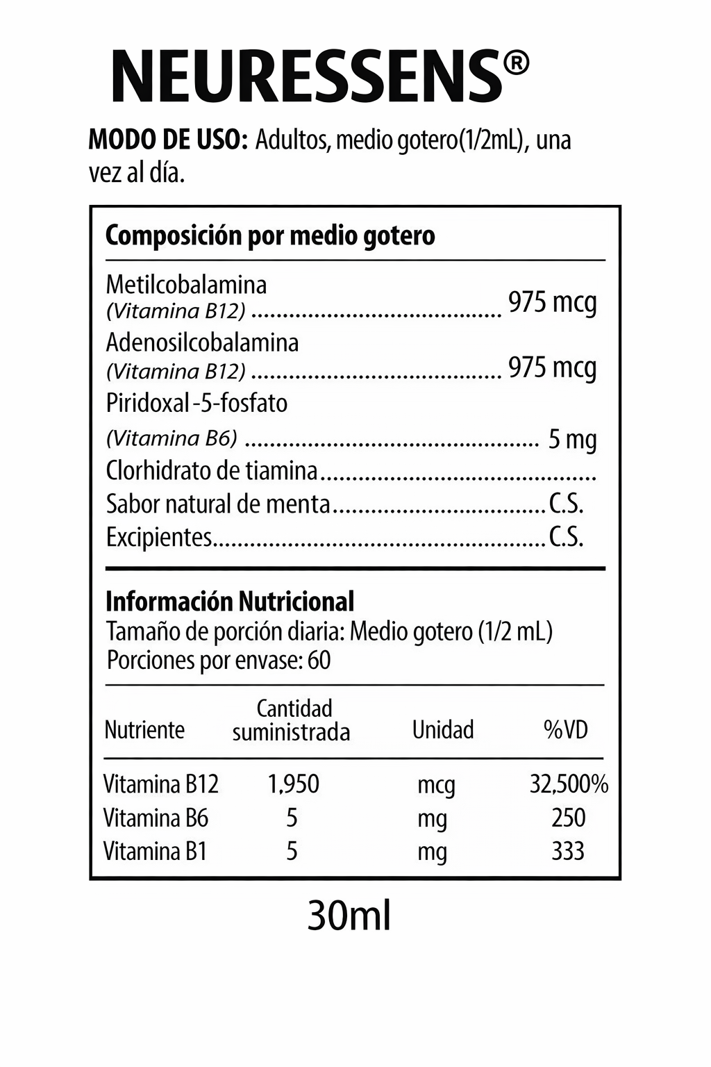 Neuressens - Nutrabiotics x30ml