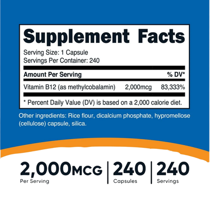 Vitamina B12 - Nutricost x120caps