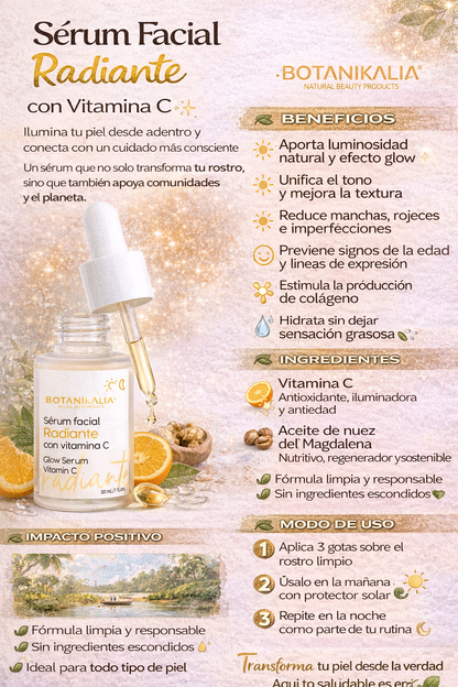 Sérum Radiante Con Vitamina C - Botanikalia x30ml