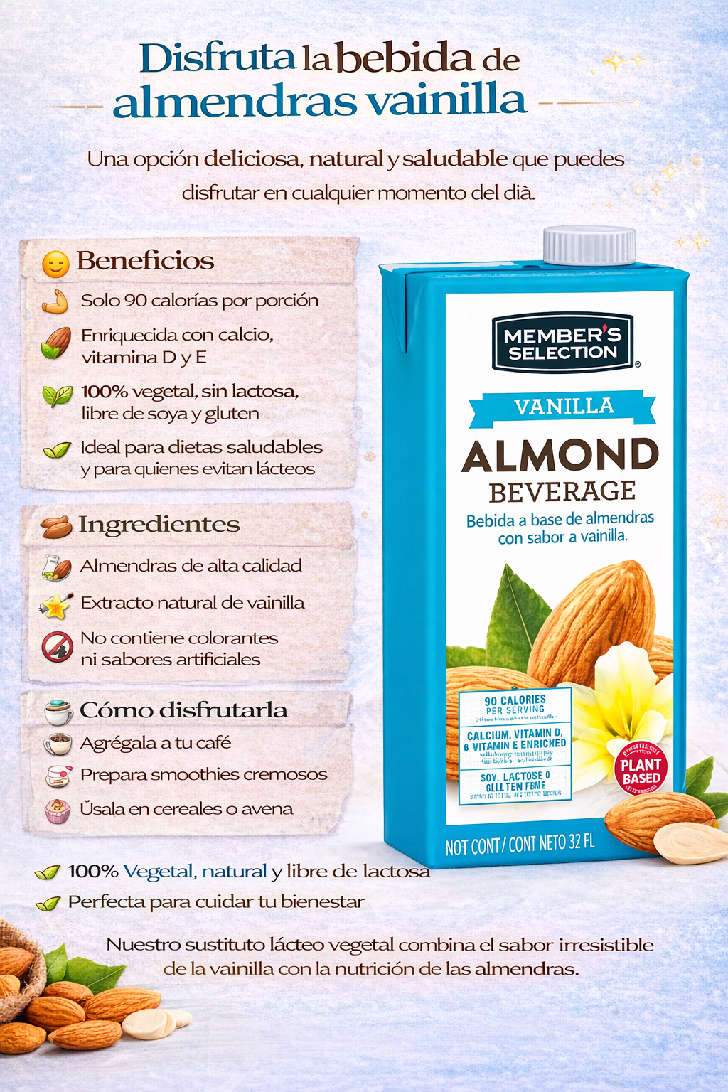 Leche de Almendras - Member x946ml