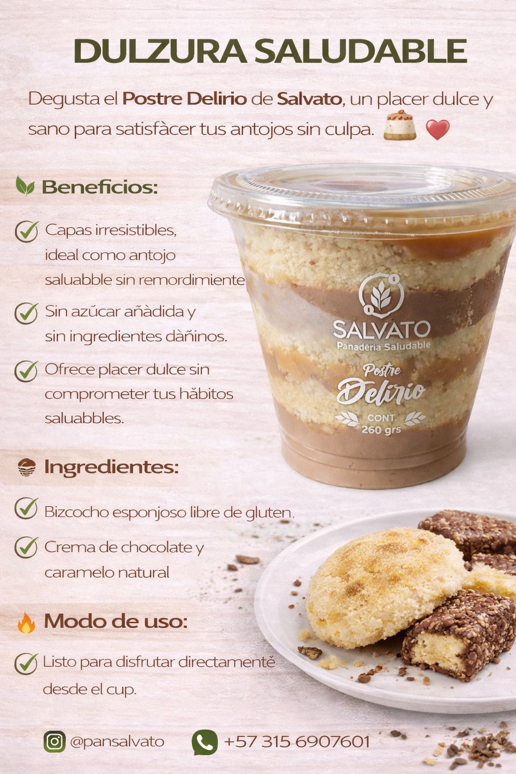 Postre Delirio - Salvato x280g