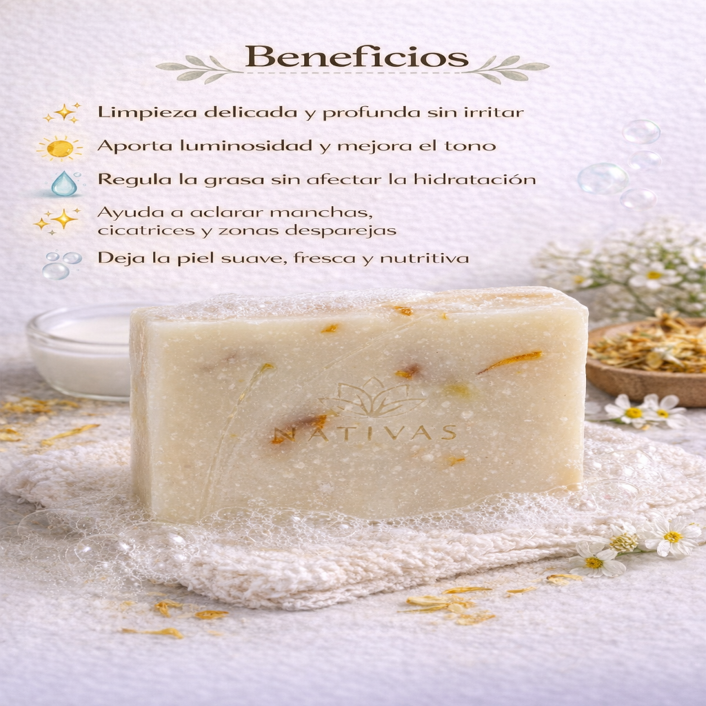Jabon Artesanal de Arroz - Nativas x75g