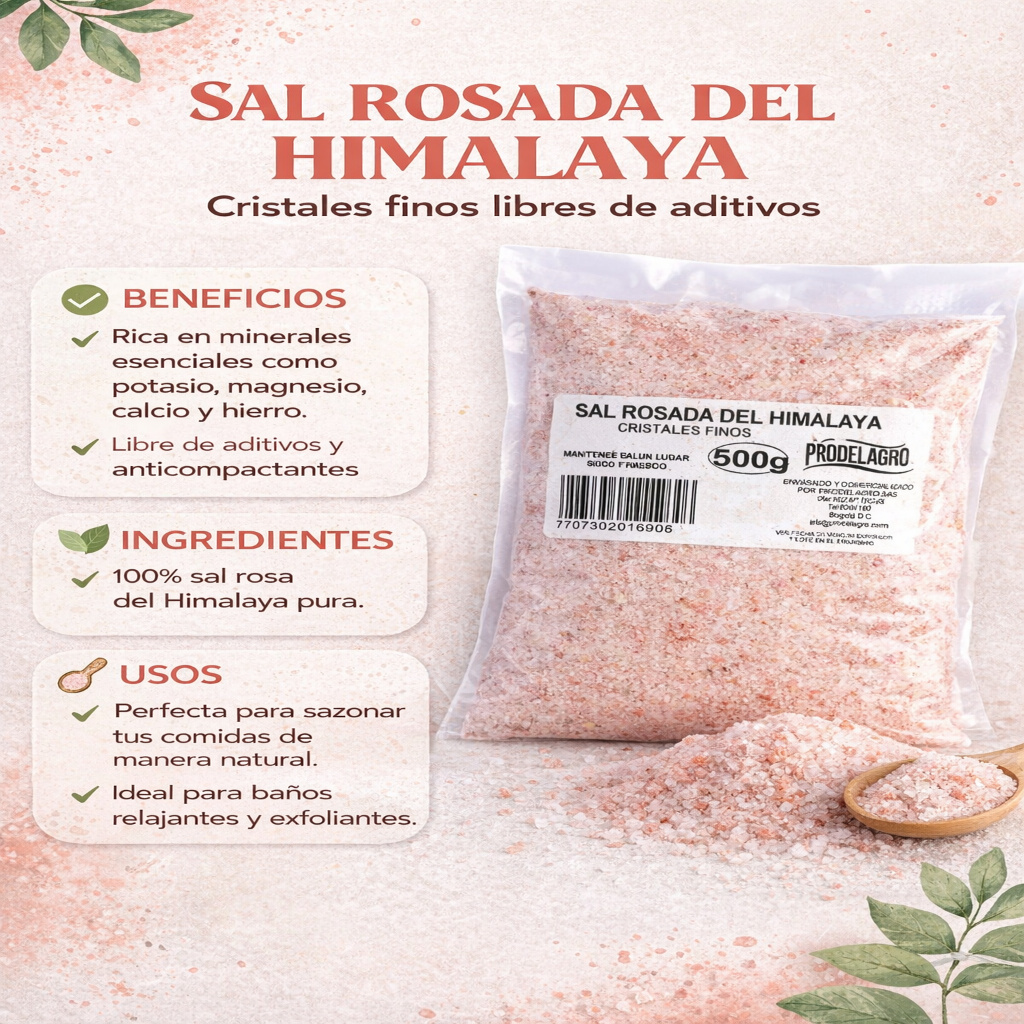 Sal Rosada del Himalaya - Prodelagro