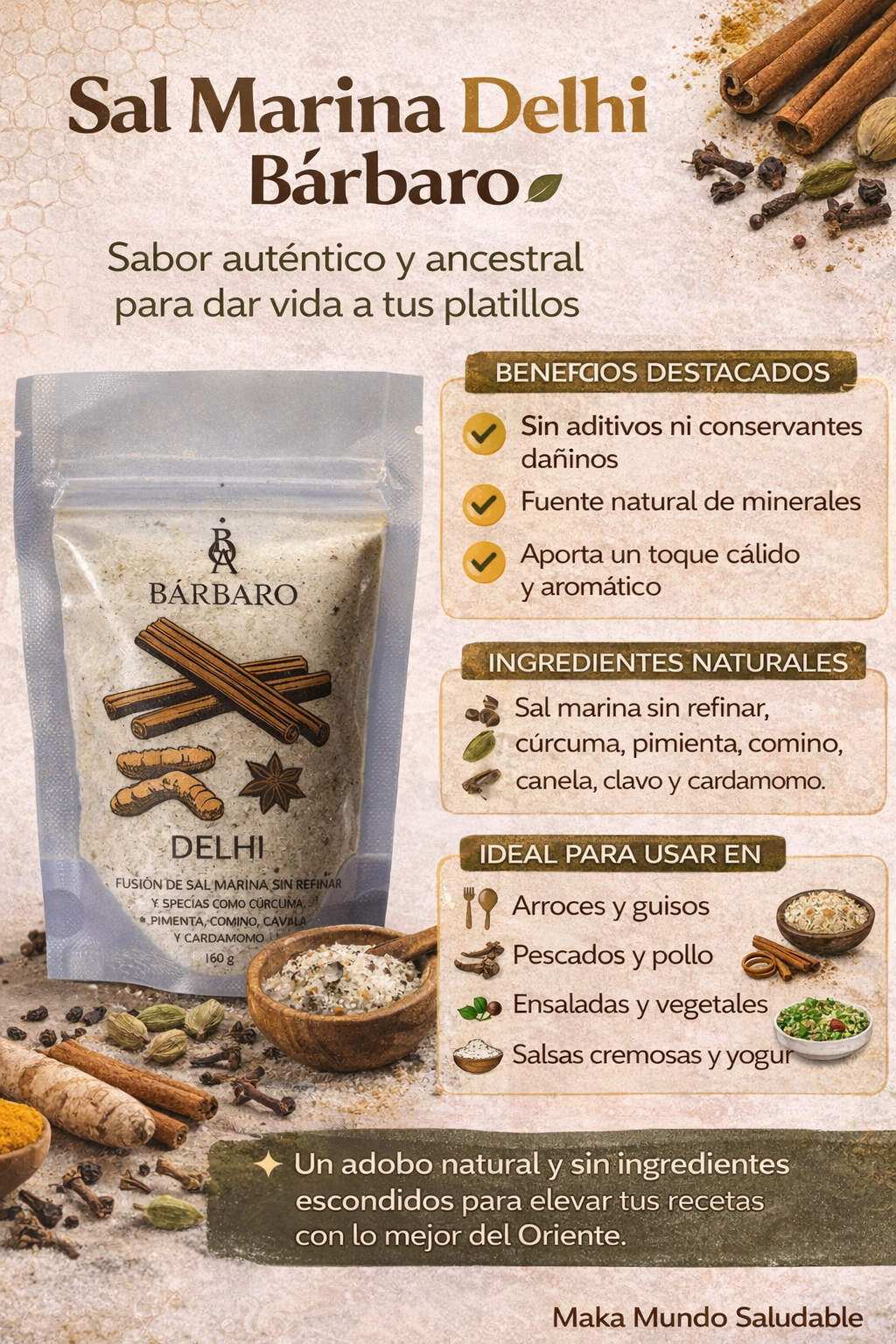 Sal Marina Delhi - Bárbaro x130g
